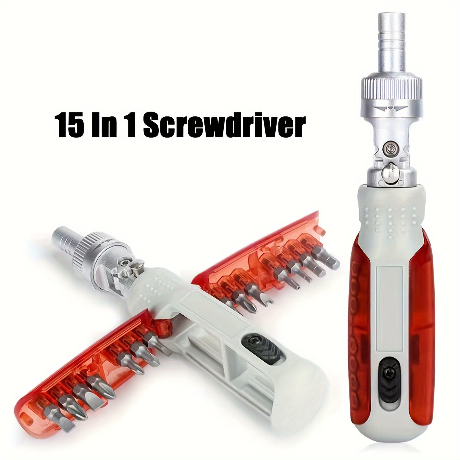 Mr Tools 15in 1 Portable Precision Ratchet Screwdriver Set with Magnetic Bit, Multifunctional Repair Tool Combination Tool, Birthday Gifts Christmas Gifts