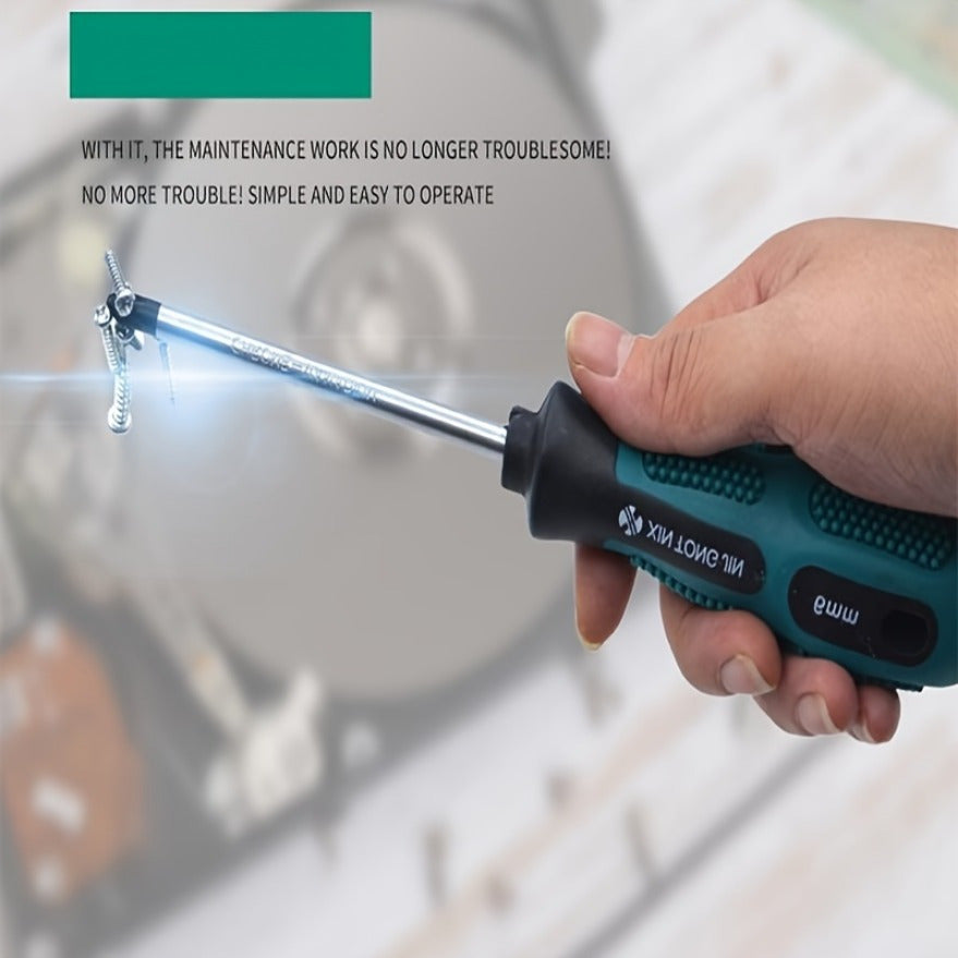 Professional Magnetic Screwdriver Set with Cushion Grip & Non-Slip Handle - 5 Flat Head & 4 Phillips Tips, Ergonomic Tool Kit with Magnetic Tips for Electronics, Home Repair, Automotive, DIY Crafts - Durable & Portable in Carrying Case