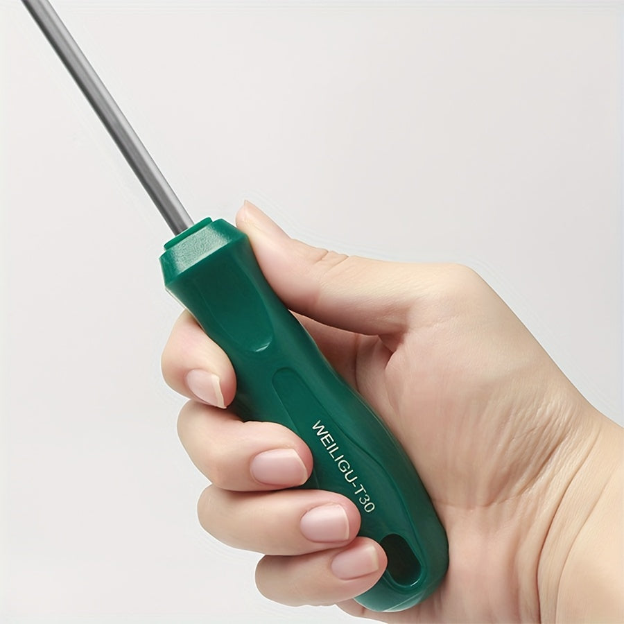 [Magnetic Hex Socket Screwdrivers] 6+1pc WEILIGU Magnetic Hex Socket Screwdrivers Set - 300mm/12inch Length, Chrome Vanadium Steel Heads - for Home Renovation, Manual Tool, No Battery Required