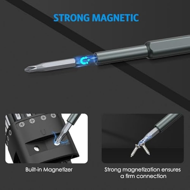 AMIR 46-in-1 Precision Screwdriver Set Magnetic Small Screwdriver Set with Case Mini Repair Tool Kit for Phone Computer Watch Macbook Eyeglasses Switch RC Watch DIY