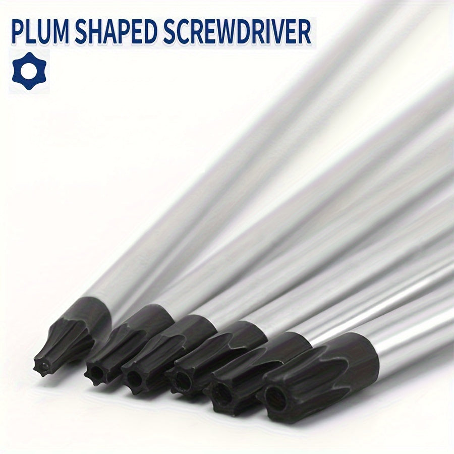 [Magnetic Hex Socket Screwdrivers] 6+1pc WEILIGU Magnetic Hex Socket Screwdrivers Set - 300mm/12inch Length, Chrome Vanadium Steel Heads - for Home Renovation, Manual Tool, No Battery Required