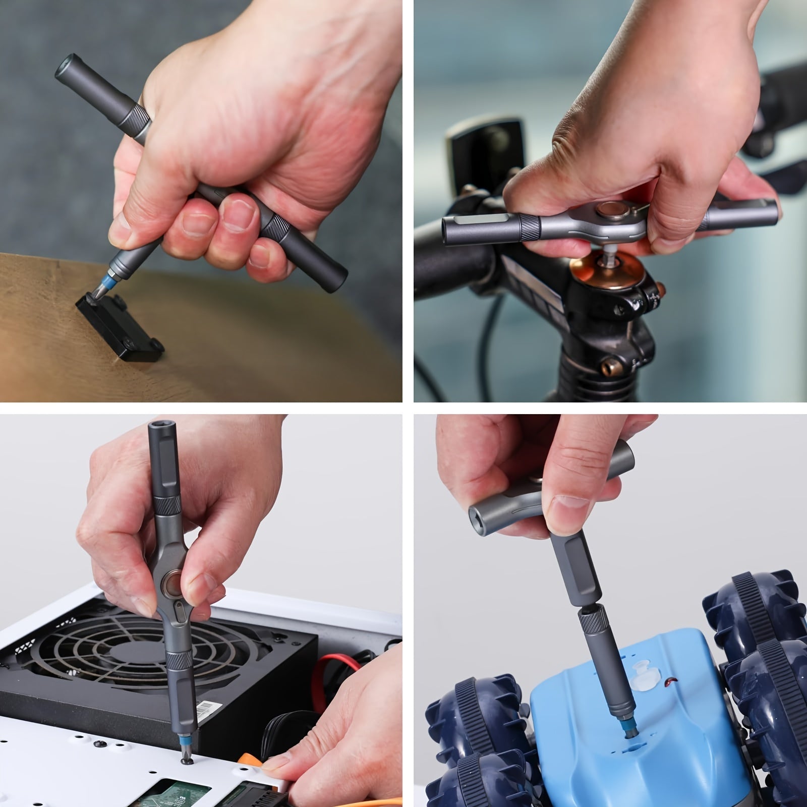 VMAN 25-in-1 Magnetic Ratchet Screwdriver Set, Chrome Vanadium Steel, Forward/Reverse Handle, Internal Hex Bits for Furniture, Car, Computer, Bicycle, DIY - Includes Carrying Case, Tool Kit | Compact Design | Durable Construction, Screwdriver Set
