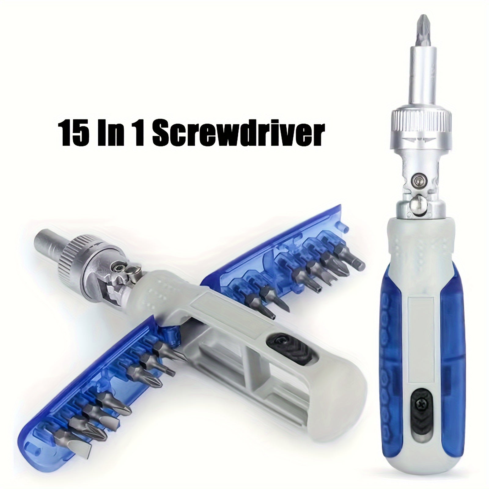 Mr Tools 15in 1 Portable Precision Ratchet Screwdriver Set with Magnetic Bit, Multifunctional Repair Tool Combination Tool, Birthday Gifts Christmas Gifts