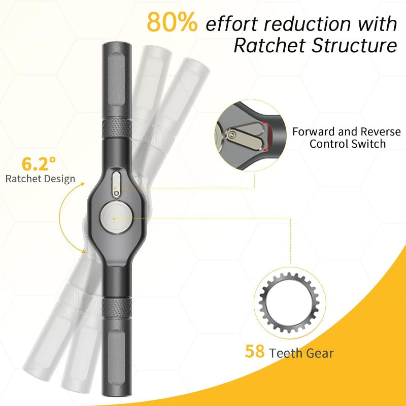 42-in-1 Magnetic Screwdriver Set with 40pcs Magnetic Bits - Portable, Compact DIY Repair Tool Kit for Furniture, Computer, and Bicycle Maintenance, Includes Ratchet Handle, No Power Required, Screwdriver Set|Compact Tool Kit|Magnetic Bits, Screwdriver Set