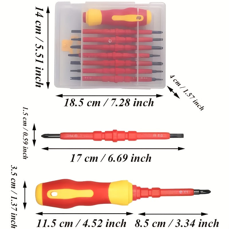 7-in-1 Multifunctional Electrician Screwdriver Set, Dual-Use Multi-Size Tool Kit, Metal, No Power Needed, Electric Screwdriver Set