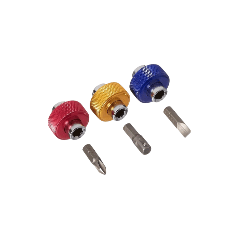 3pcs Mini Finger Screwdriver Set with Reversible Ratchet Wrench & Short Handle - 1/4" Drive, Compact & Lightweight for Tight Spaces, Multi-Surface Use (Plastic/Glass/Metal) - Ideal for DIY, Electronics, Automotive Repair - Durable Aluminum Construction,
