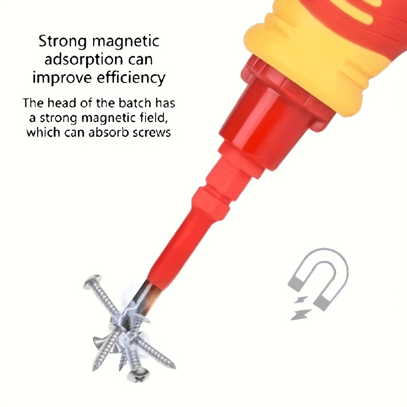 14-in-1 Portable Electrician Screwdriver Set with Ratchet Handle - Metal, Multi-Functional Repair Tools for Electrical Work, Includes Phillips, Flathead, and Torx Heads, Compact Design for Easy Storage, Compact Screwdriver Se, No electricity