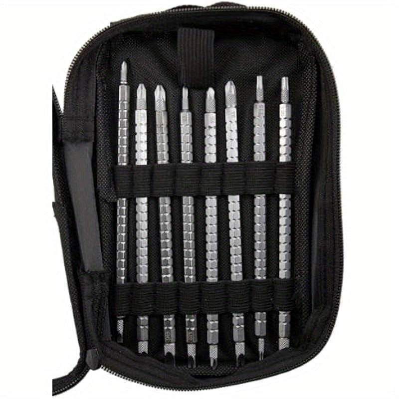 9-In-1 T-Type Dual Purpose Industrial Grade Ratcheting Screwdriver Tool Set With High Torque Alloy Steel Ratchet Ergonomic PP+TPR Grip Handle 9 Bits Sizes