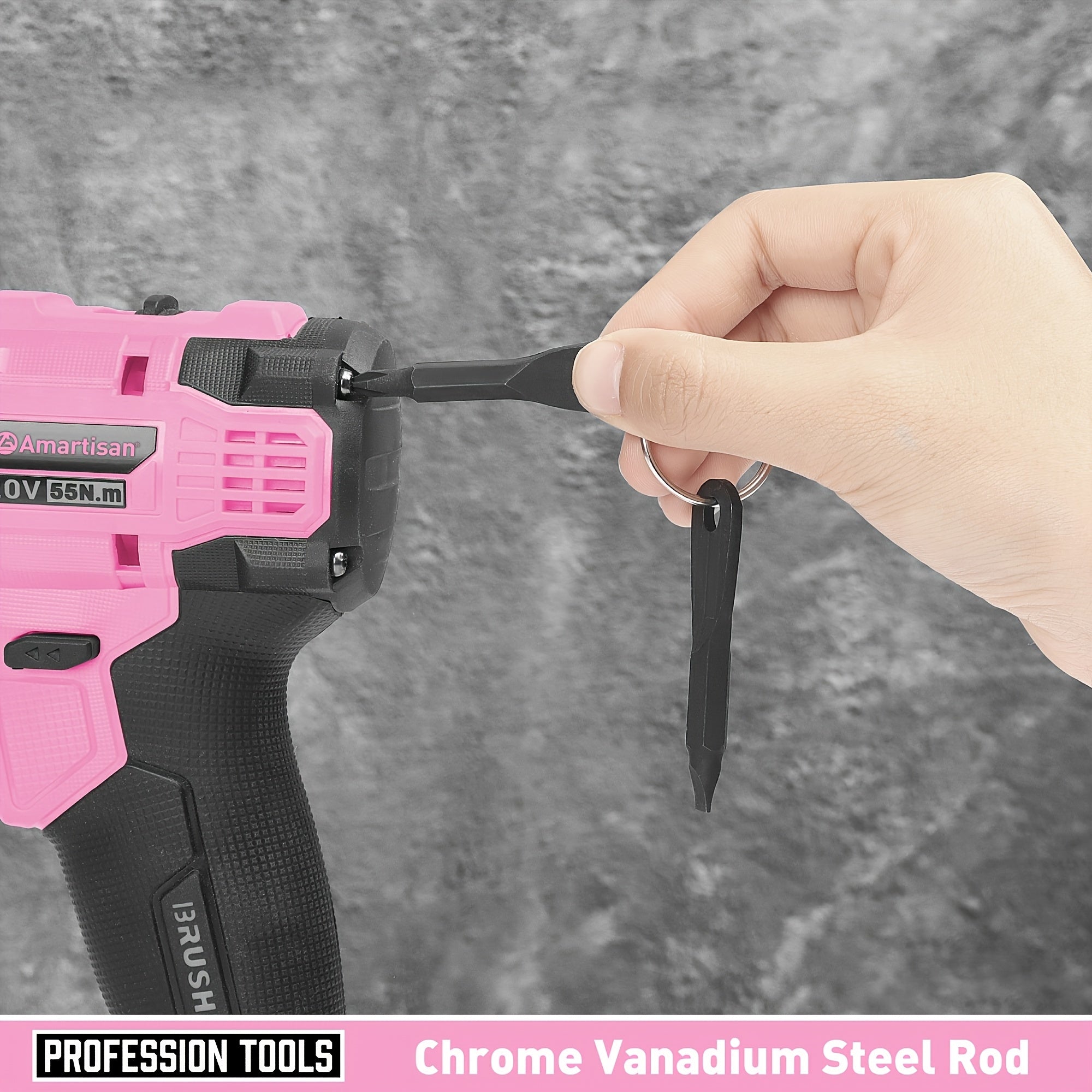 1 Set of Magnetic Screwdrivers, 5 Cross And 5 Slotted Professional Buffer Handle Screwdrivers, And Two Key Screwdrivers (Pink