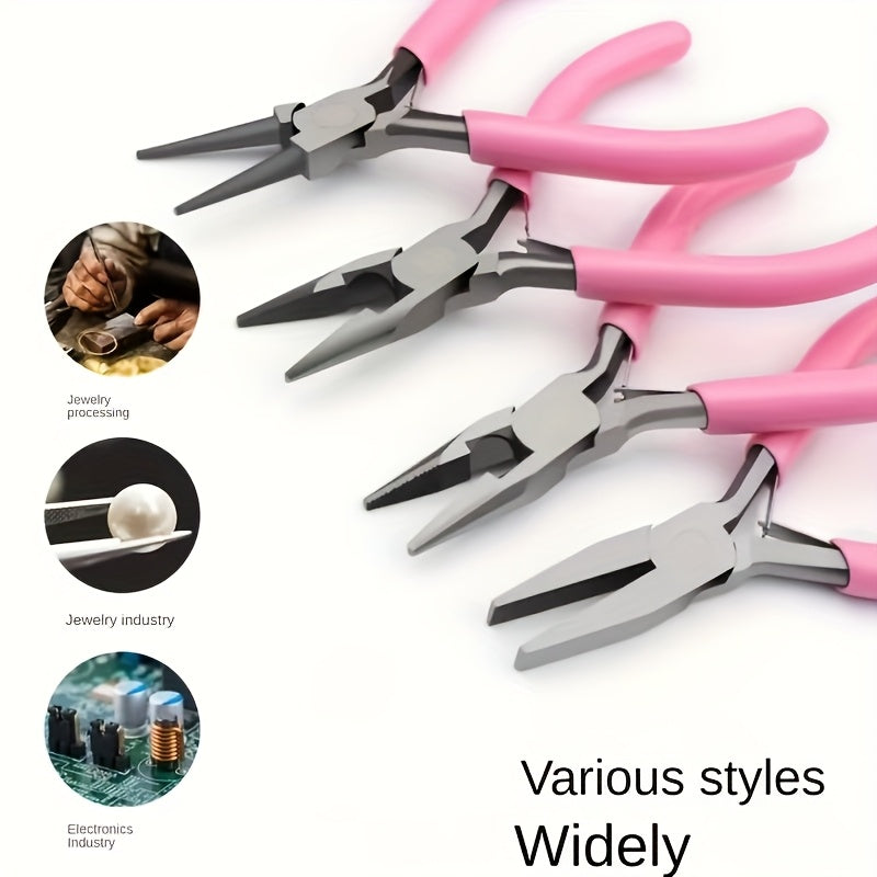 1 Set of Magnetic Screwdrivers, 5 Cross And 5 Slotted Professional Buffer Handle Screwdrivers, And Two Key Screwdrivers (Pink