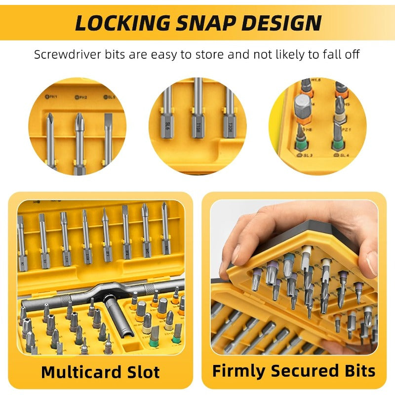 42-in-1 Magnetic Screwdriver Set with 40pcs Magnetic Bits - Portable, Compact DIY Repair Tool Kit for Furniture, Computer, and Bicycle Maintenance, Includes Ratchet Handle, No Power Required, Screwdriver Set|Compact Tool Kit|Magnetic Bits, Screwdriver Set
