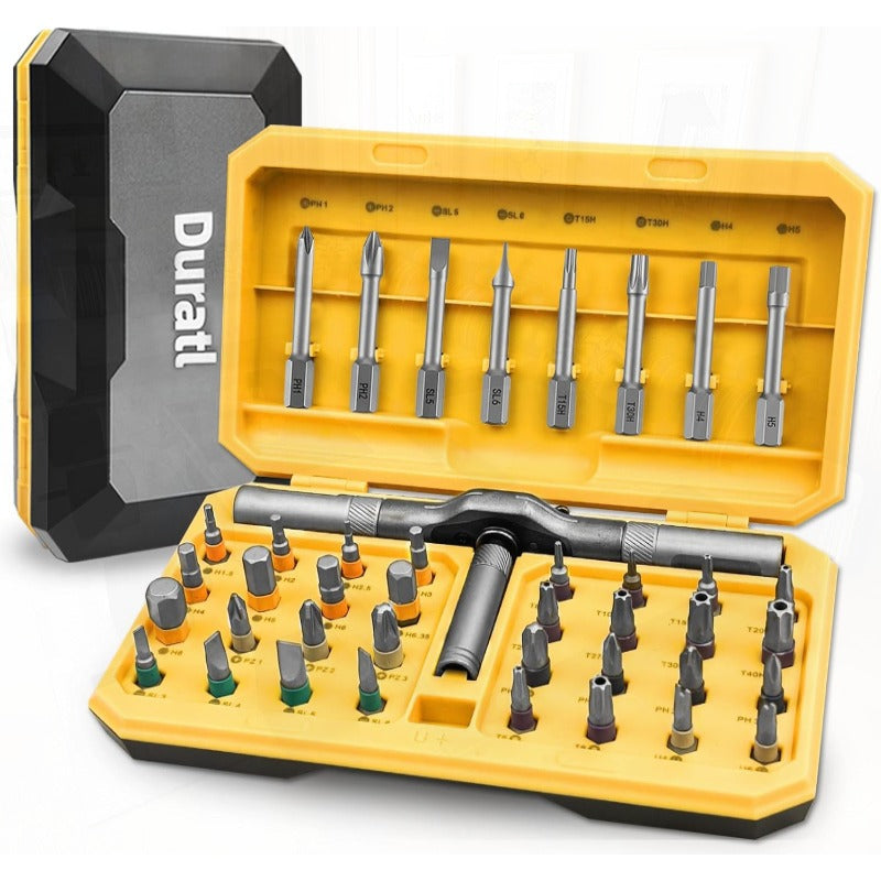 42-in-1 Magnetic Screwdriver Set with 40pcs Magnetic Bits - Portable, Compact DIY Repair Tool Kit for Furniture, Computer, and Bicycle Maintenance, Includes Ratchet Handle, No Power Required, Screwdriver Set|Compact Tool Kit|Magnetic Bits, Screwdriver Set